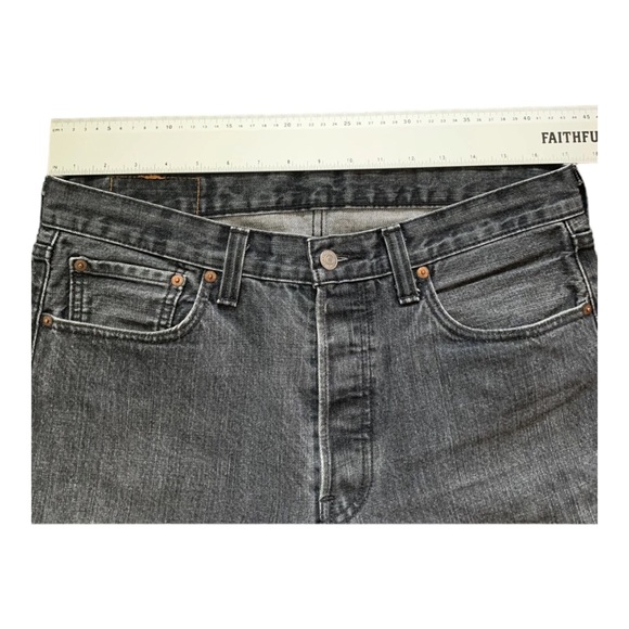 Levi’s 501 Men’s W34 L29 Grey Straight Leg - Picture 4 of 6